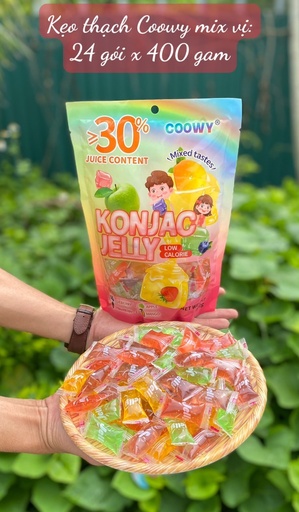 [CML00082-D6314] Kẹo thạch trái cây Coowy Konjac túi 400gr